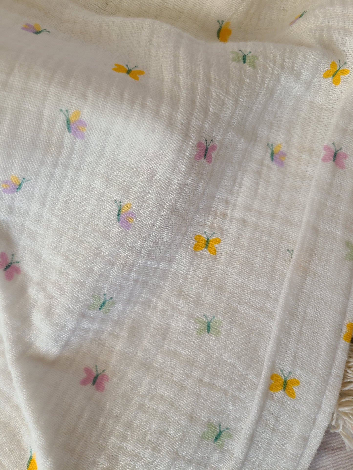 Musselintuch M (60x60) Schmetterling