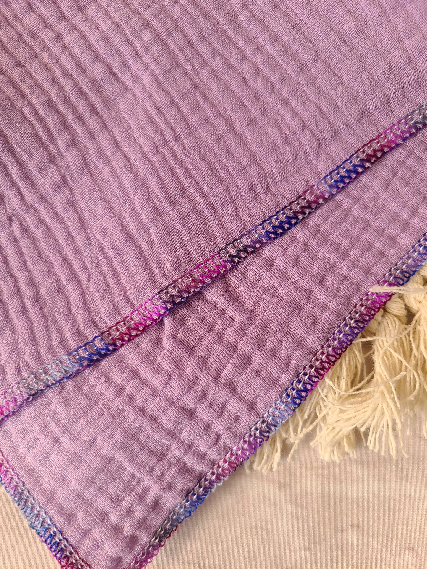 Musselintuch L (90x90) lila