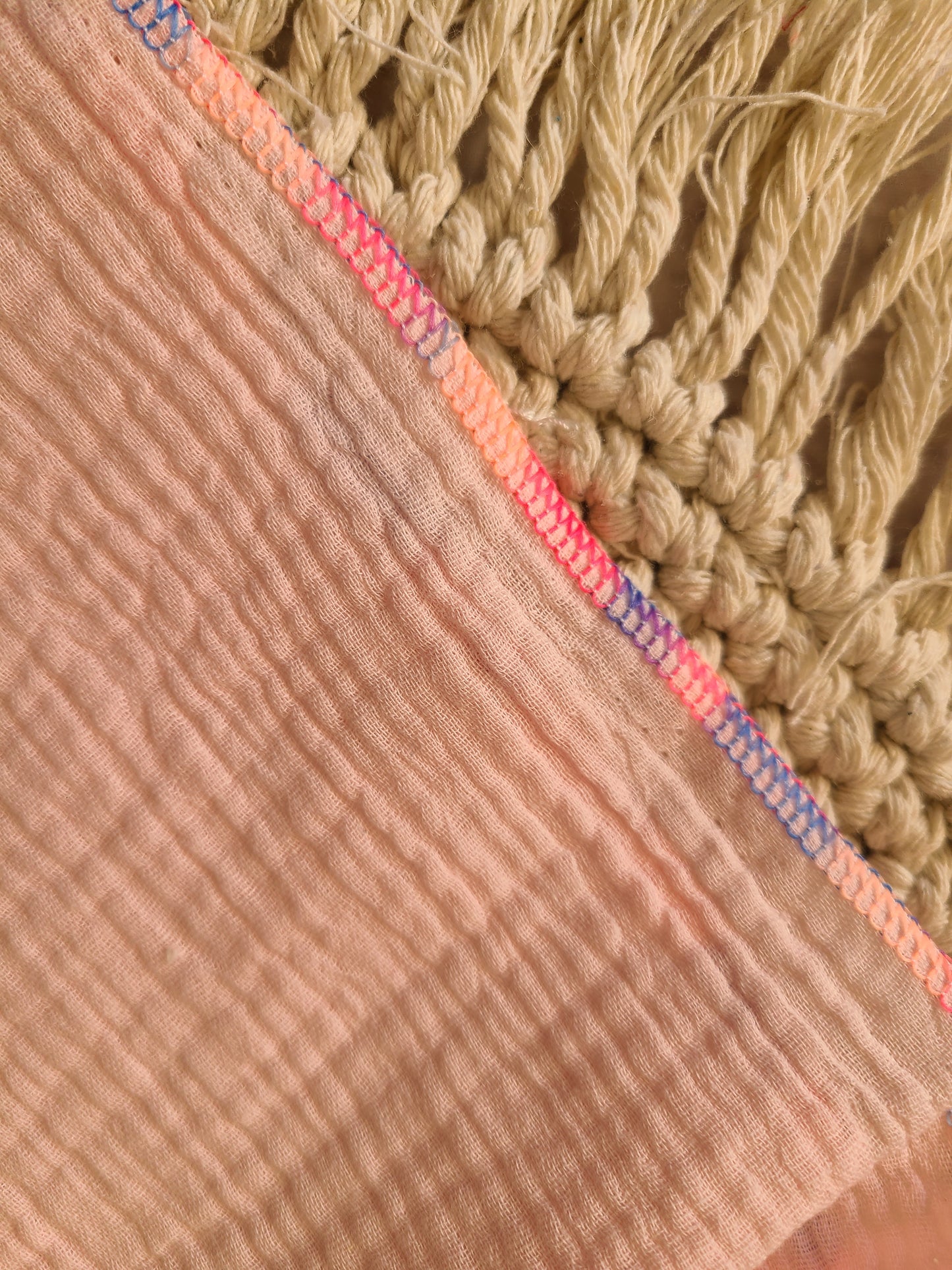 Musselintuch L (90x90) rosa