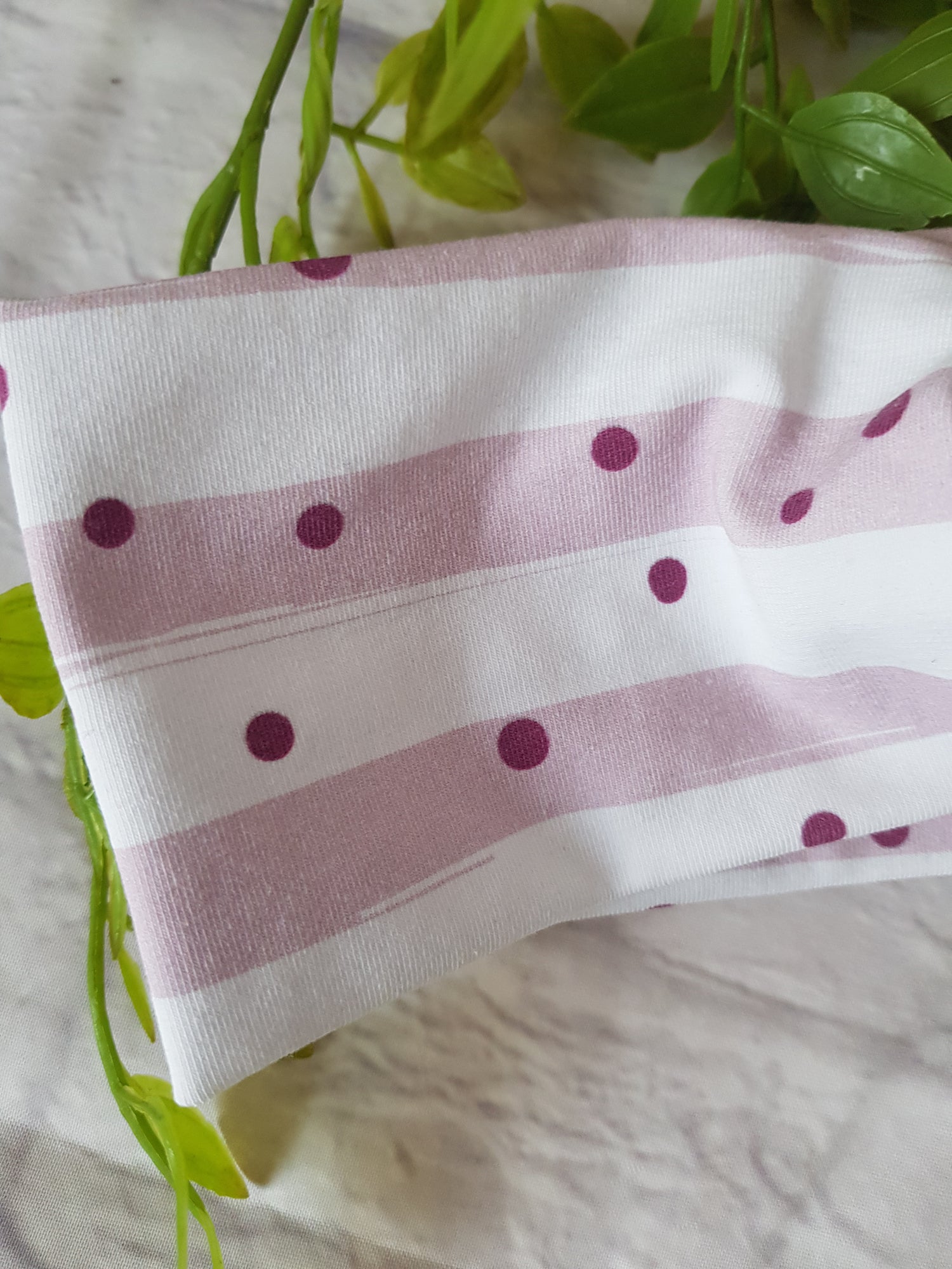 Knoten-Stirnband, Bandeau, Punkte, gestreift, beere