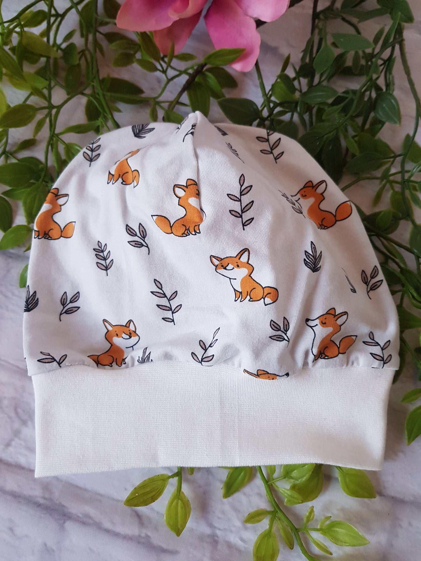 Beanie aus weichem Jersey, Fuchs